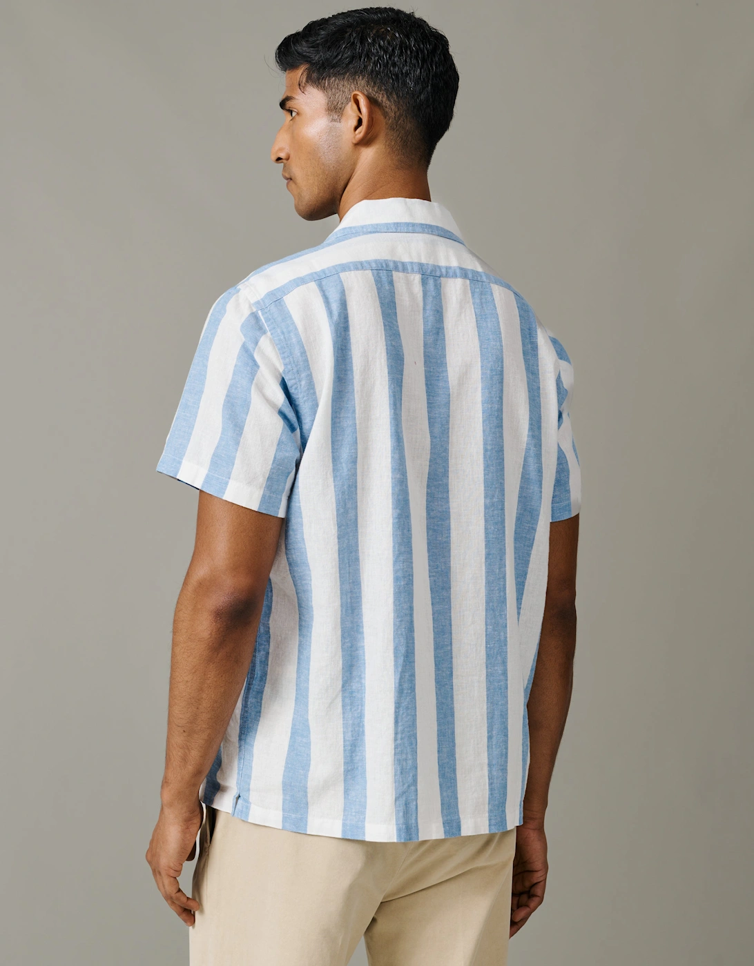 Abbey Cuban Collar Short Sleeved Shirt