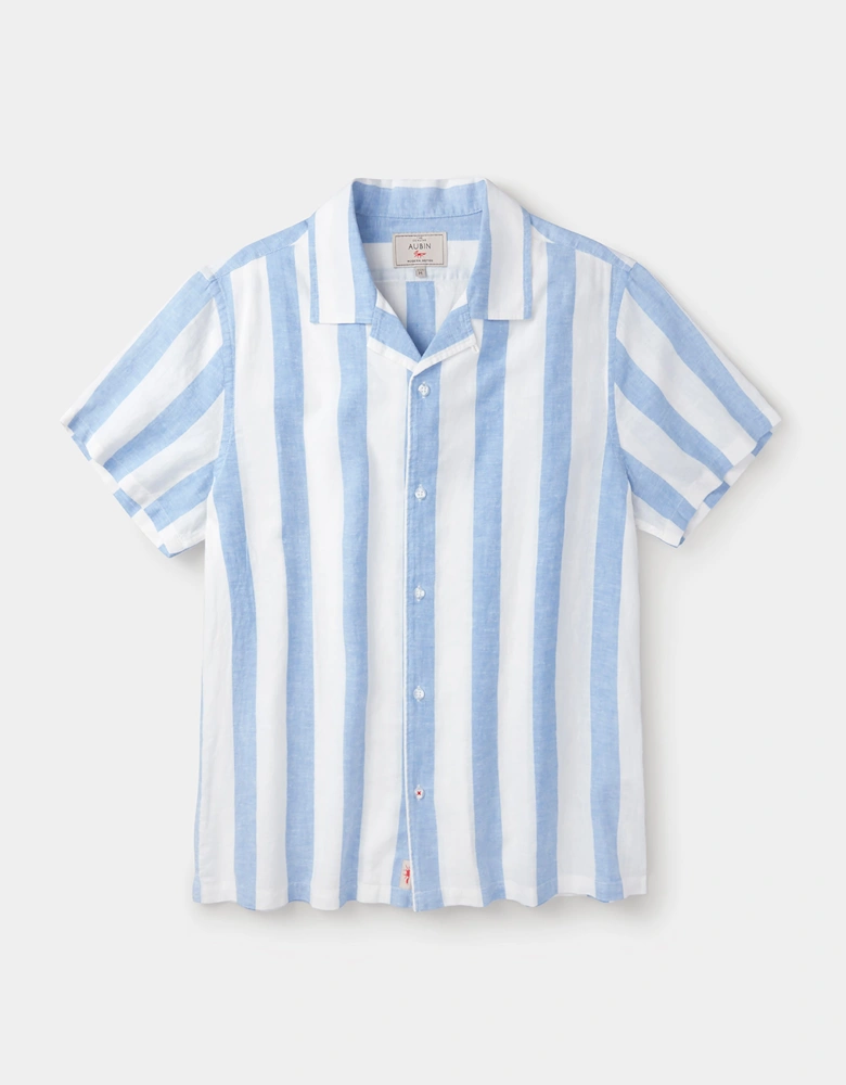 Abbey Cuban Collar Short Sleeved Shirt