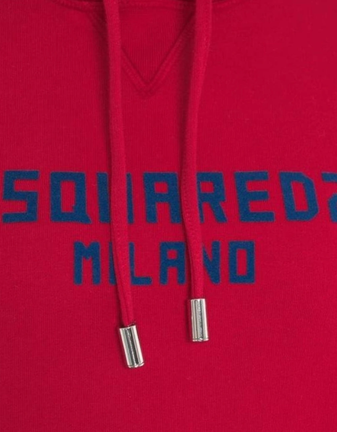 Dsquared2 Milano Flocked Logo Hoodie in Red