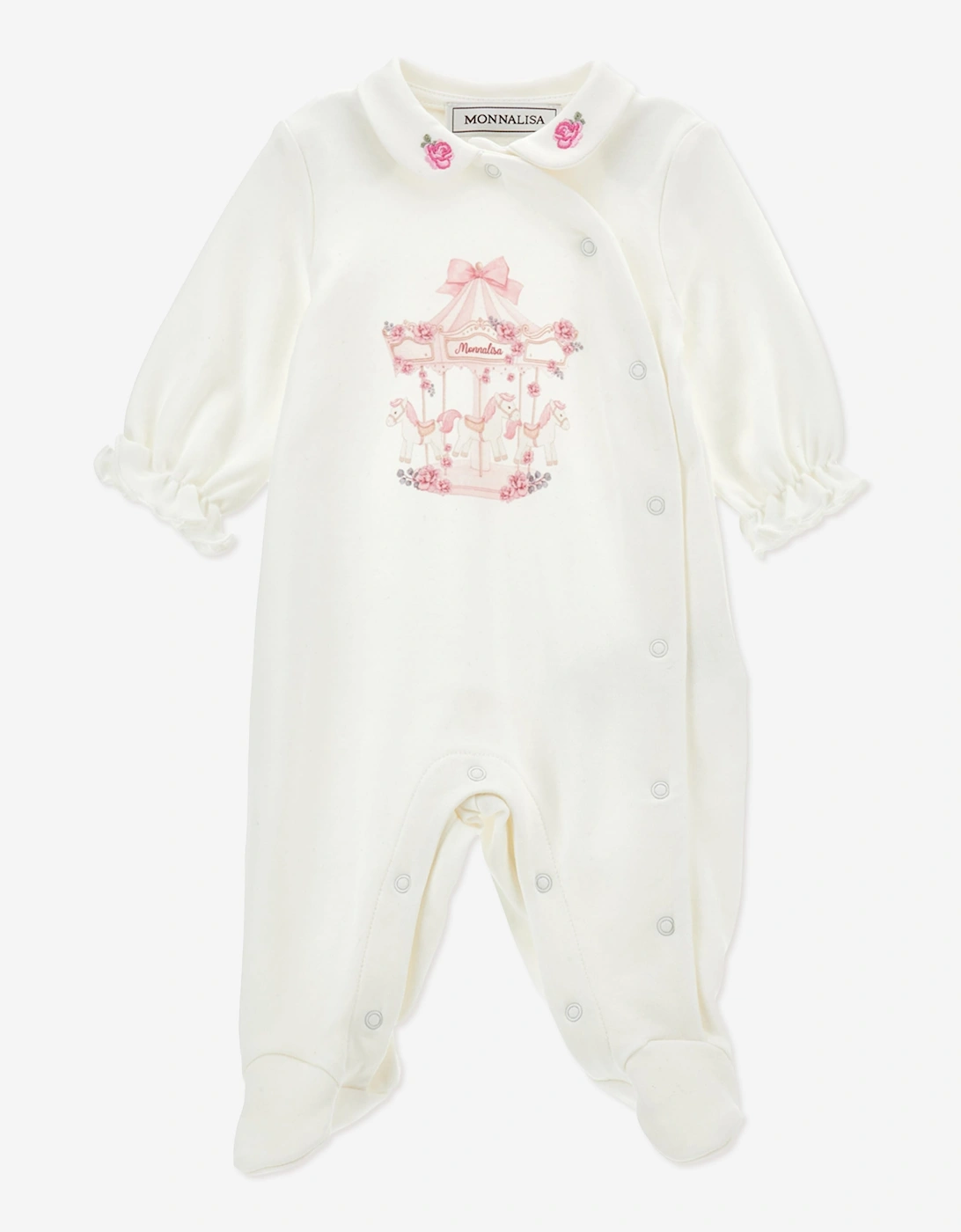 Monnalisa Baby Girls Carousel Babygrow Gift Set in Ivory