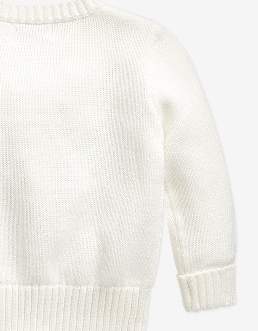 Ralph Lauren Baby Boys Ivory Bear Sweater