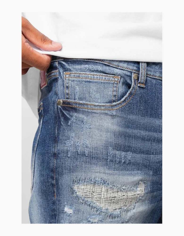 Valere Milano Cengalo Rip & Repair Jean - Blue