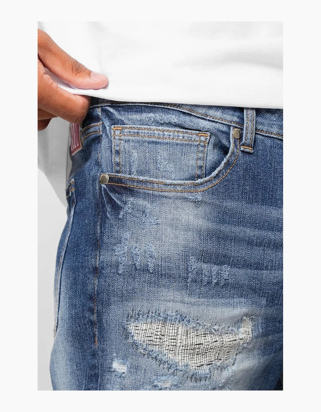 Valere Milano Cengalo Rip & Repair Jean - Blue