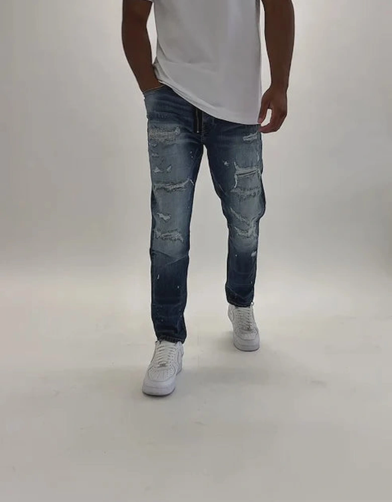 Valere Milano Cengalo Rip & Repair Jean - Blue