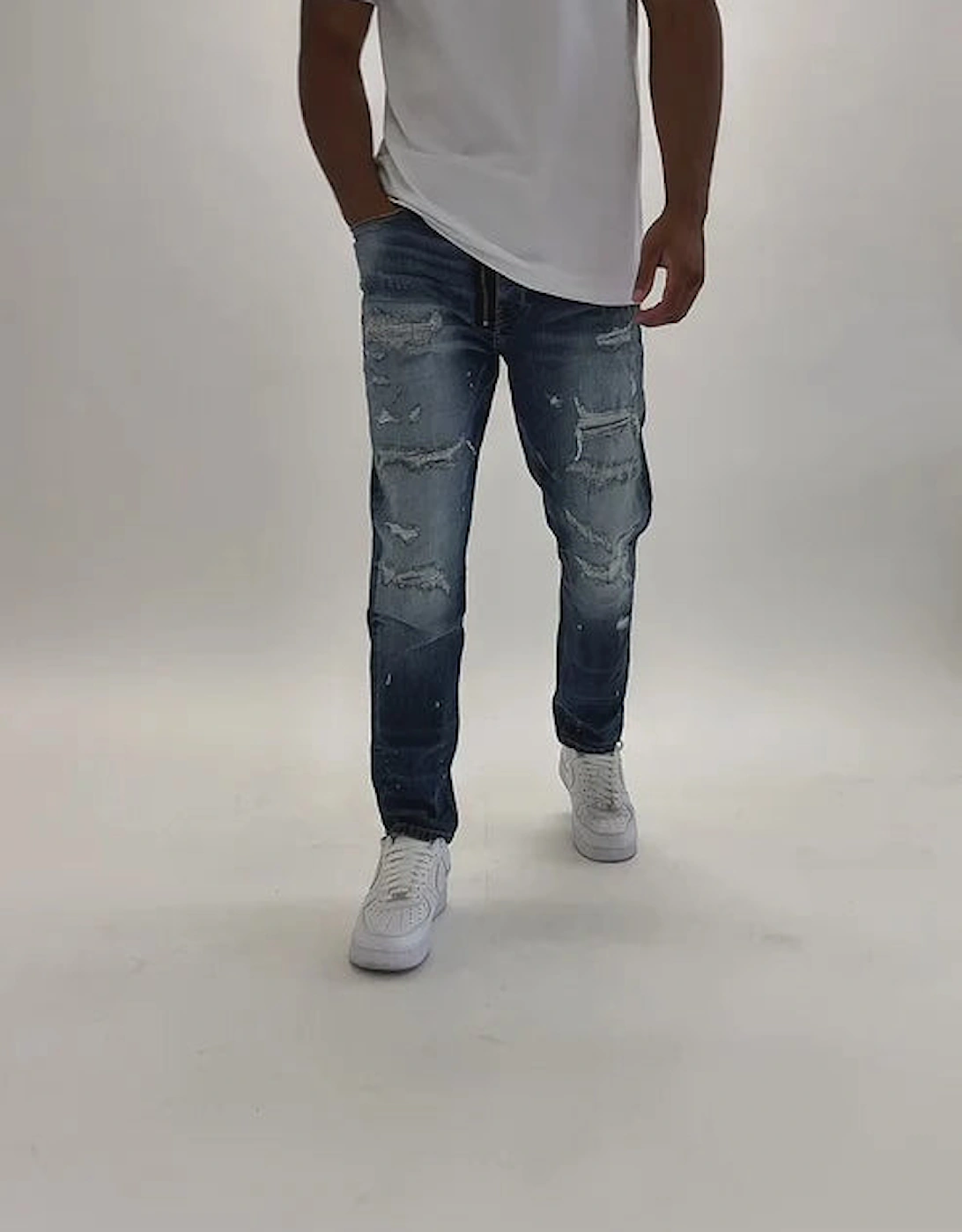 Valere Milano Cengalo Rip & Repair Jean - Blue