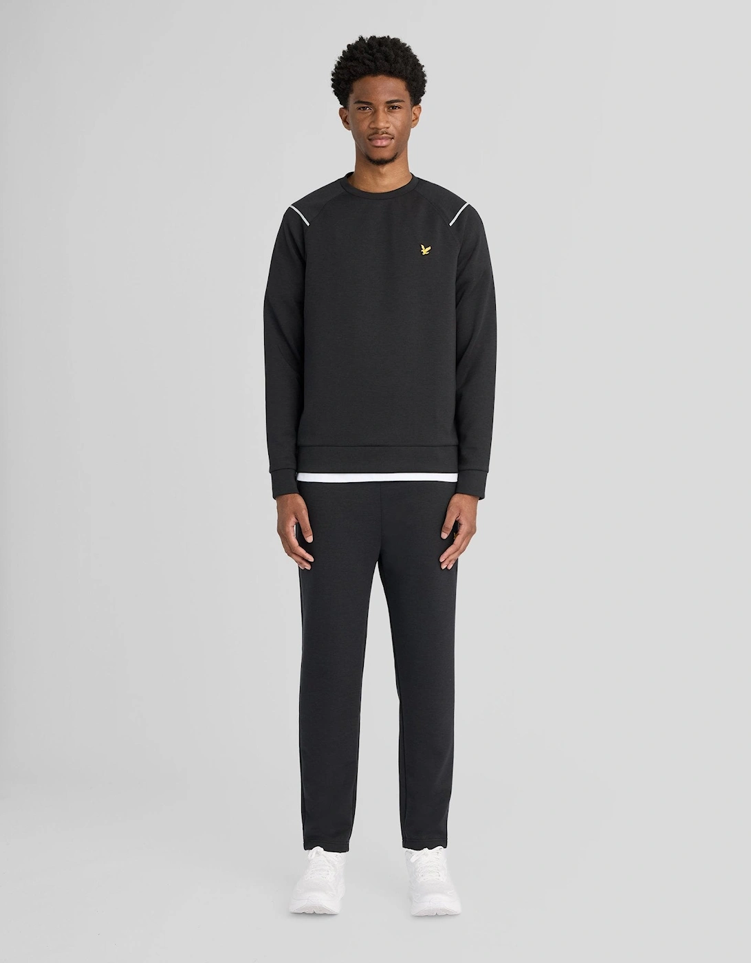 Lyle And Scott Men's Black Sports Neoprene Joggers - Size 29/28/32/Regular/34