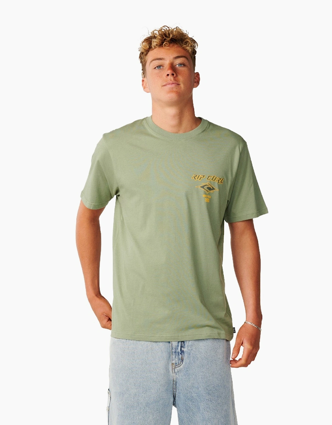 Rip Curl Mens Fade Out Icon Short Sleeve T-Shirt, 2 of 1