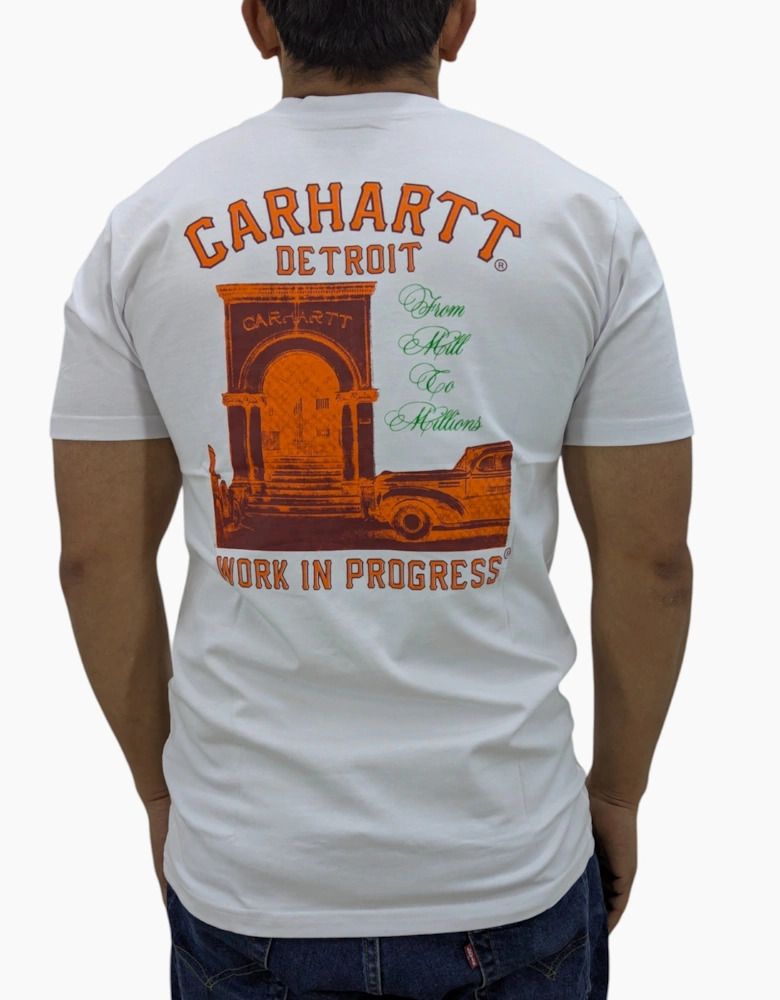 Carhartt WIP Mens T Shirts Printed Relaxed Fit Short Sleeve Cotton Tee Detroit