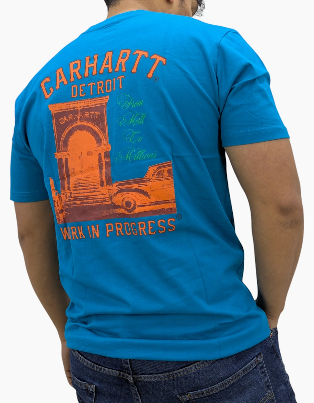 Carhartt WIP Mens T Shirts Printed Relaxed Fit Short Sleeve Cotton Tee Detroit