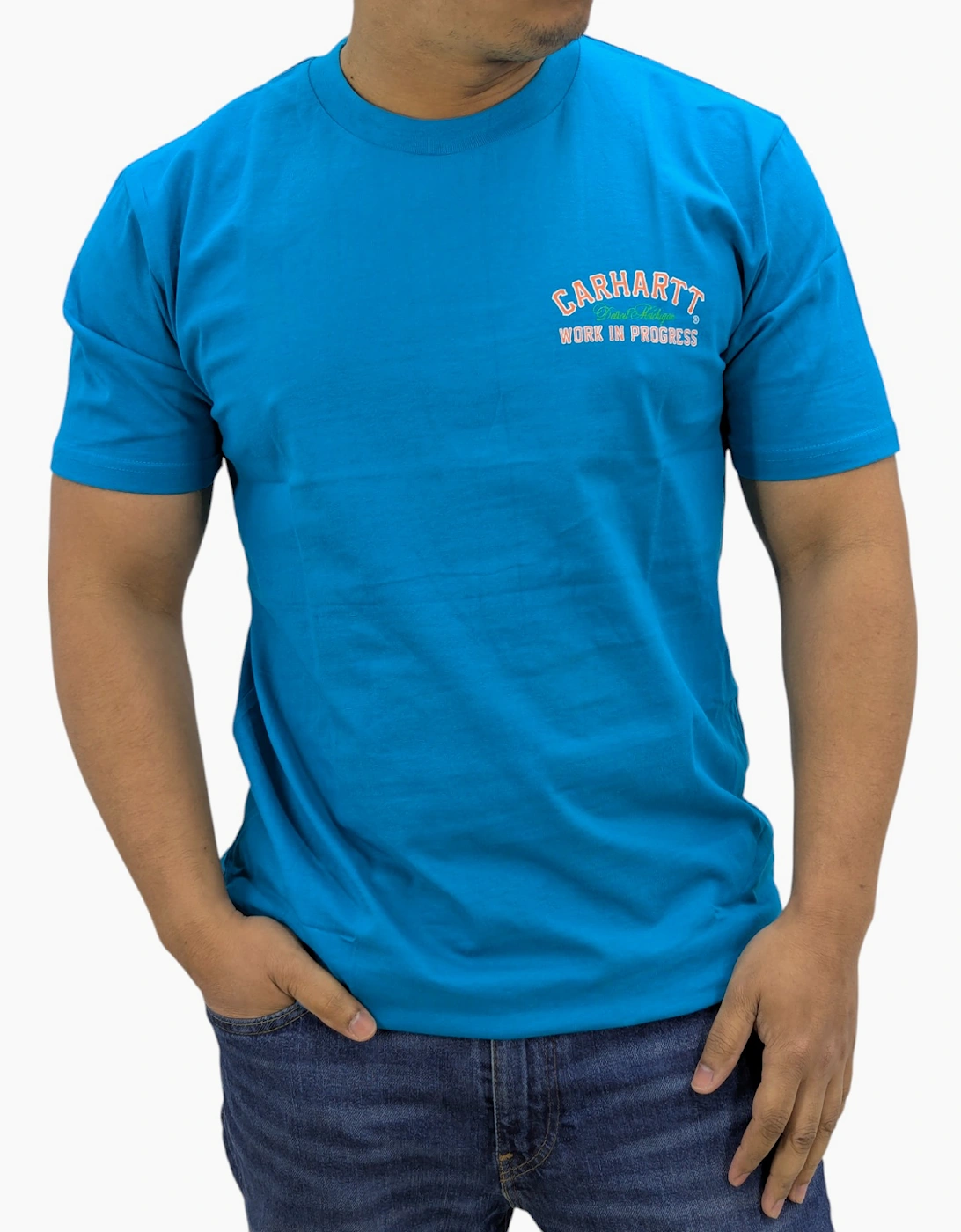 Carhartt WIP Mens T Shirts Printed Relaxed Fit Short Sleeve Cotton Tee Detroit