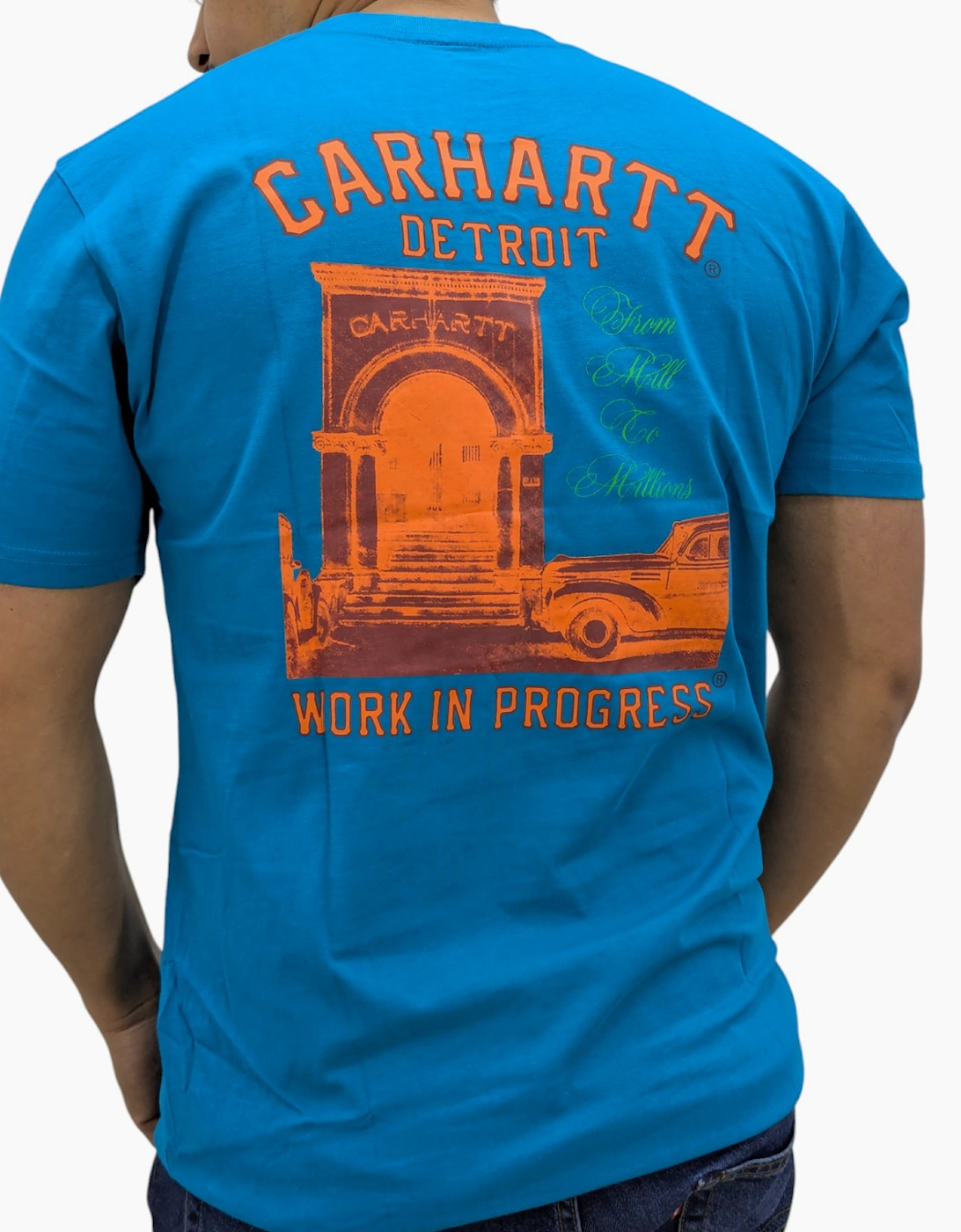 Carhartt WIP Mens T Shirts Printed Relaxed Fit Short Sleeve Cotton Tee Detroit