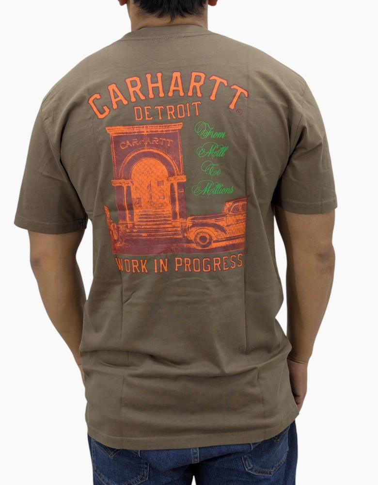 Carhartt WIP Mens T Shirts Printed Relaxed Fit Short Sleeve Cotton Tee Detroit