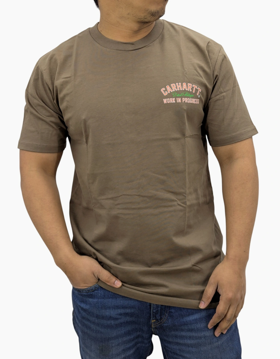 Carhartt WIP Mens T Shirts Printed Relaxed Fit Short Sleeve Cotton Tee Detroit