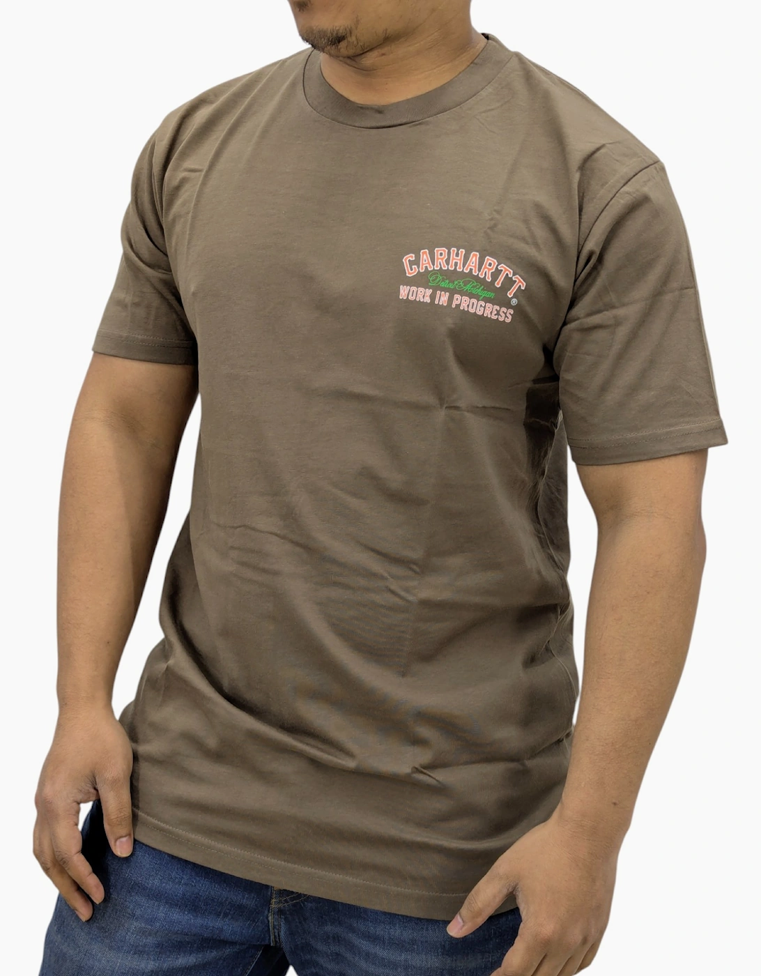 Carhartt WIP Mens T Shirts Printed Relaxed Fit Short Sleeve Cotton Tee Detroit