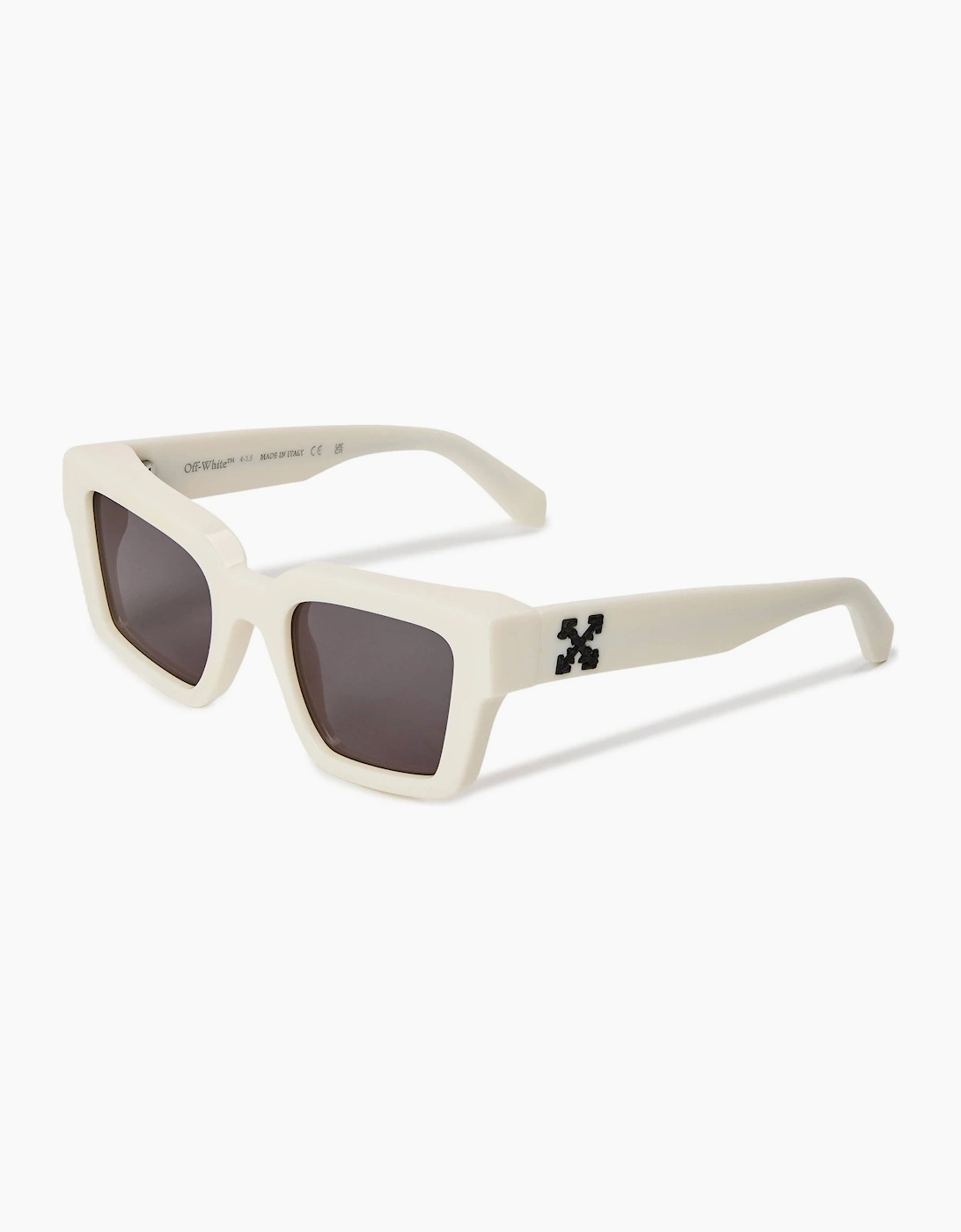 Off-White Men's White Dark Grey Richardson Rectangle Full Rim Sunglasses - Size One Size