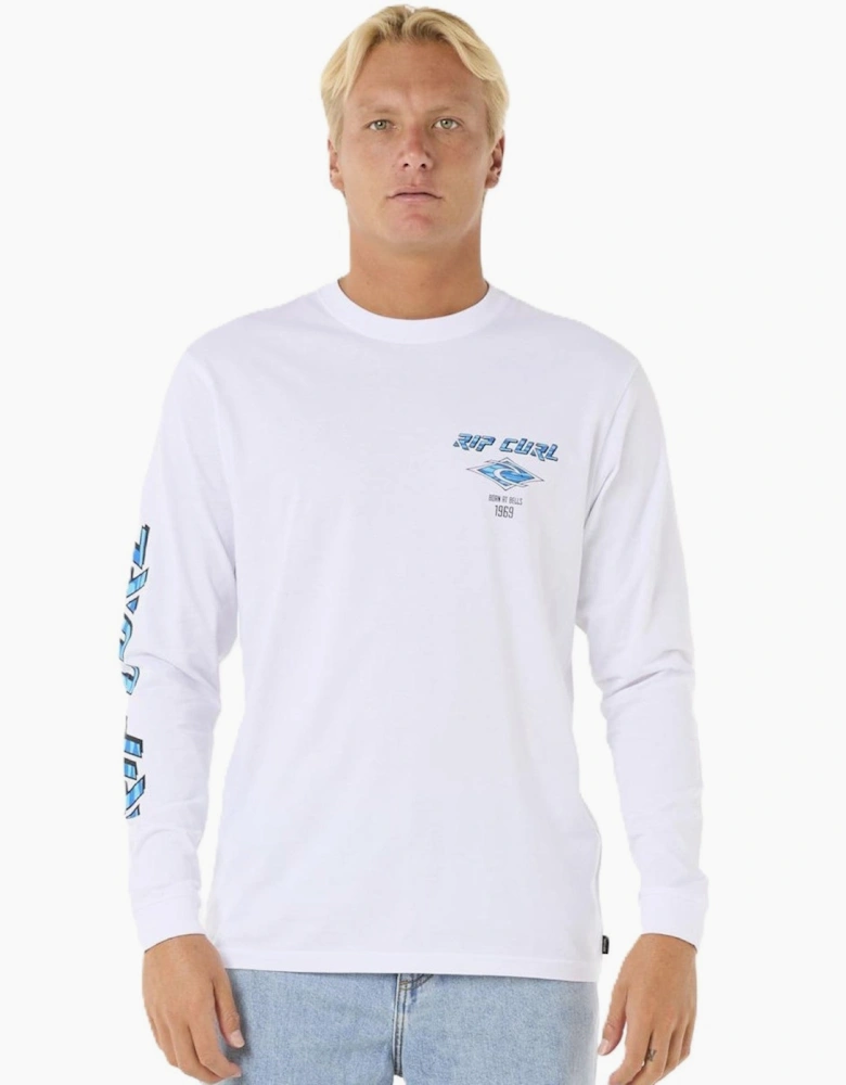Rip Curl Mens Fade Out Icon Long Sleeve T-Shirt