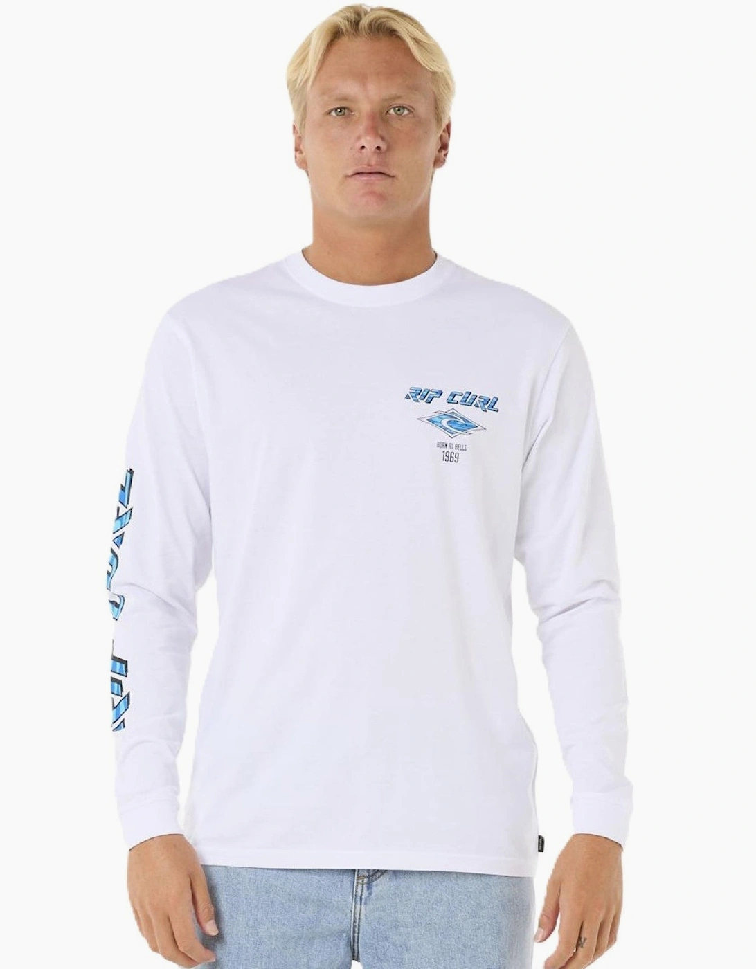 Rip Curl Mens Fade Out Icon Long Sleeve T-Shirt, 2 of 1