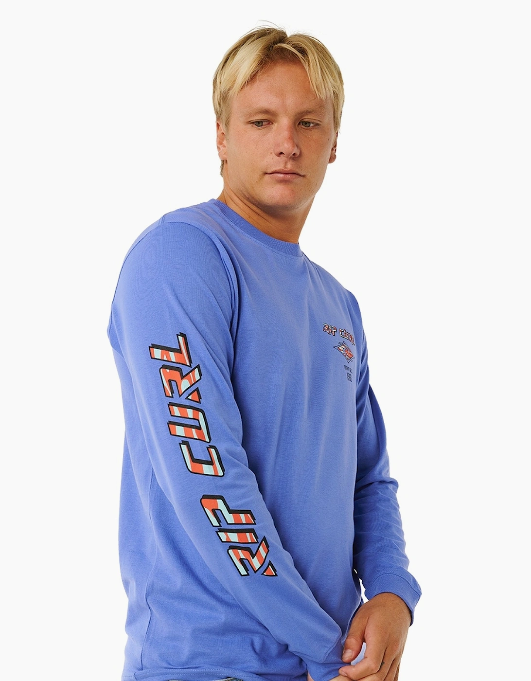 Rip Curl Mens Fade Out Icon Long Sleeve T-Shirt, 2 of 1