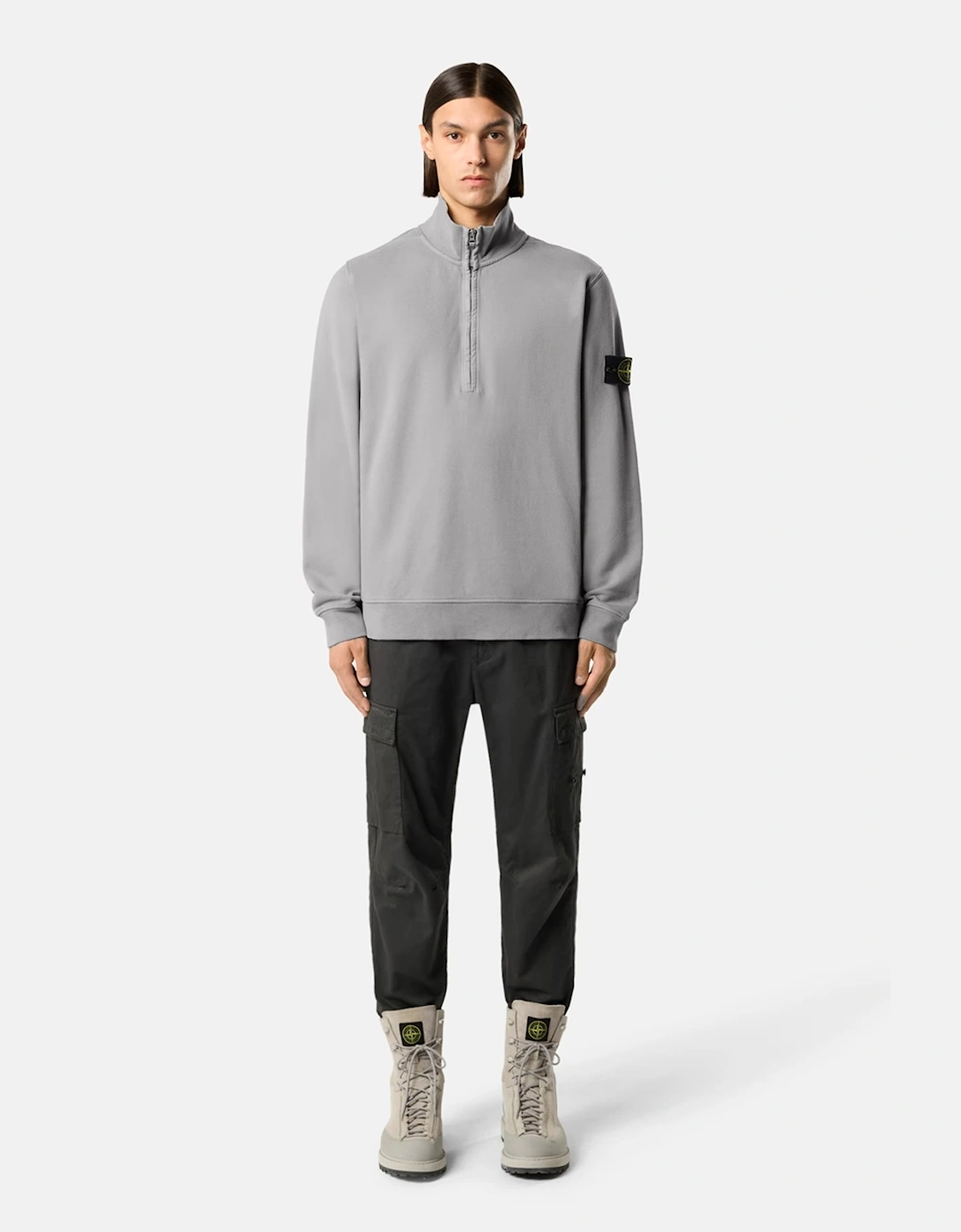 Quarter Zip 6100068 Sweatshirt Grey