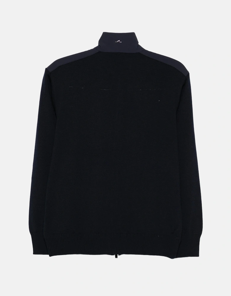 Technical Wool Full Zip Typhoon Sweater Navy