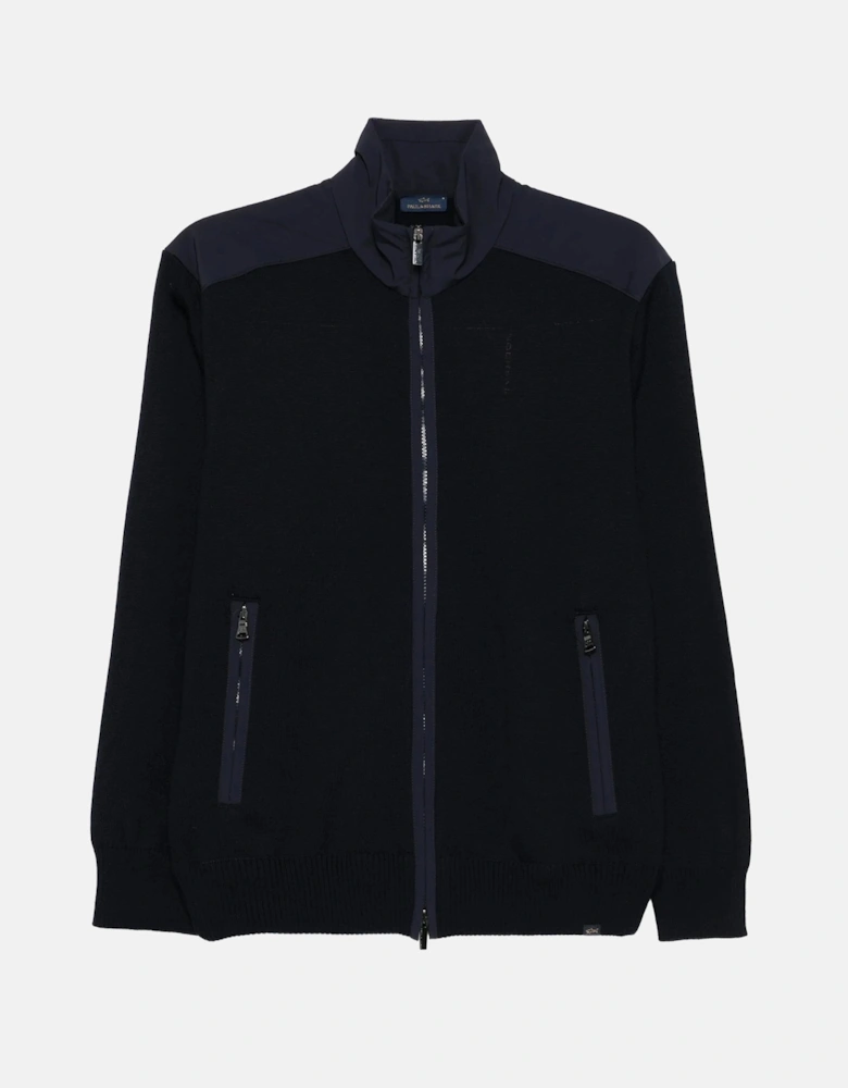 Technical Wool Full Zip Typhoon Sweater Navy