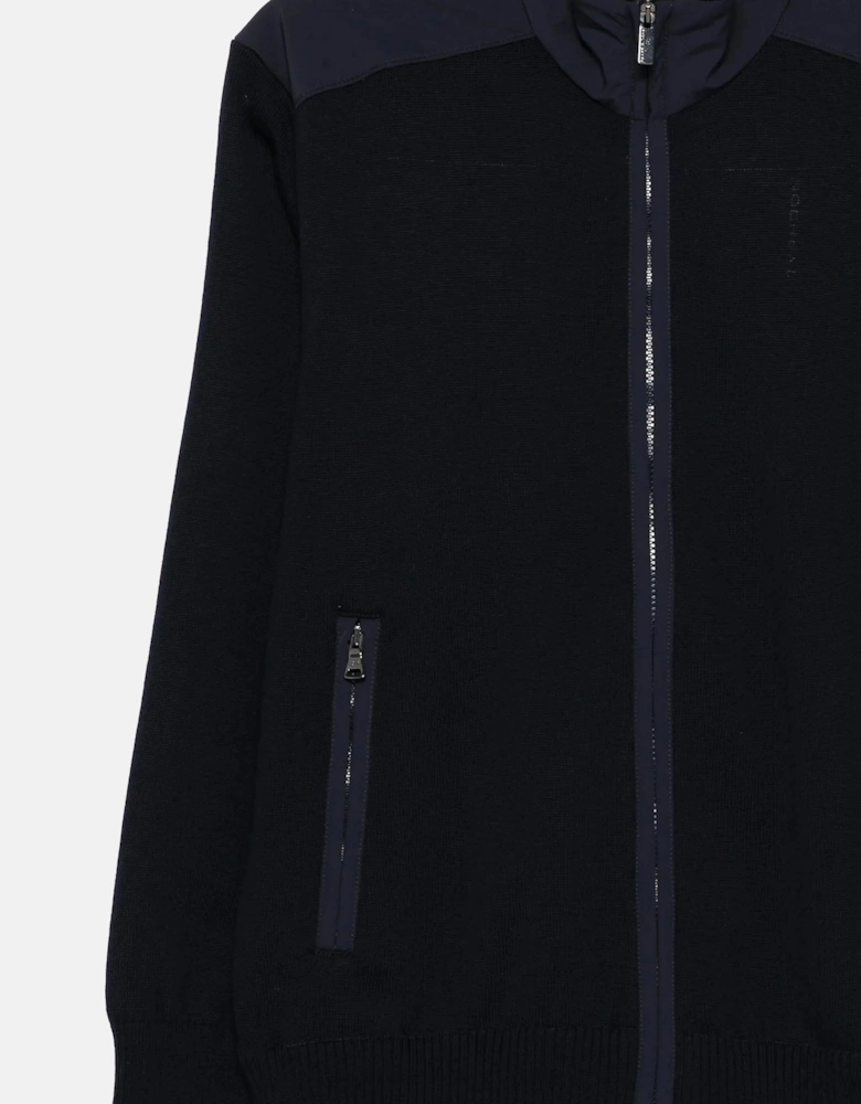 Technical Wool Full Zip Typhoon Sweater Navy