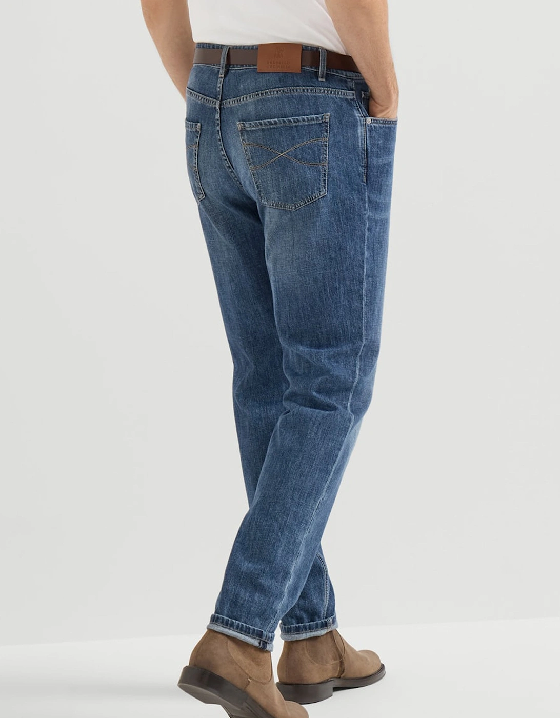 MID WASH DENIM JEANS