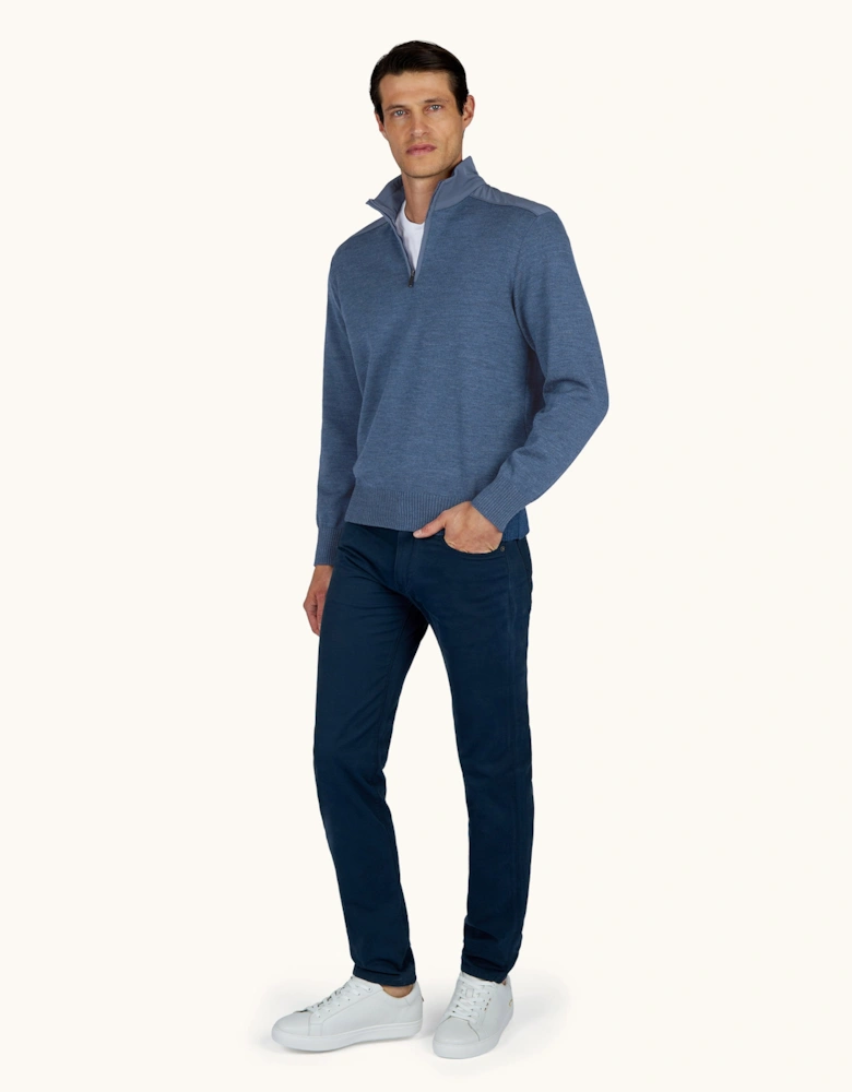 Technical 1/4 Zip Typhoon Sweater Blue