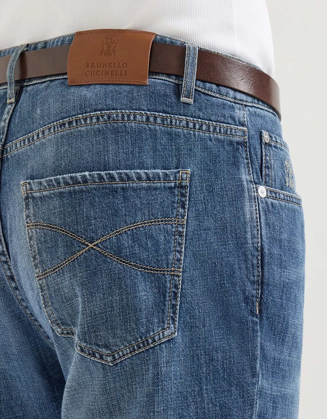 MID WASH DENIM JEANS