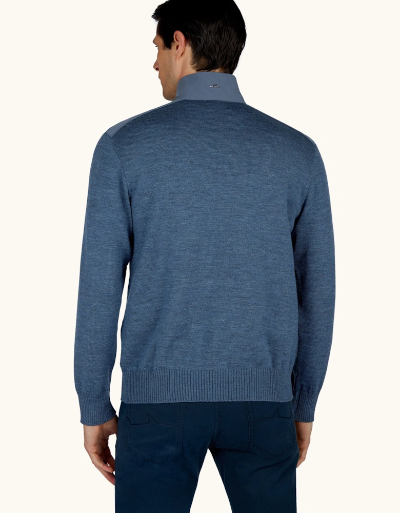 Technical 1/4 Zip Typhoon Sweater Blue