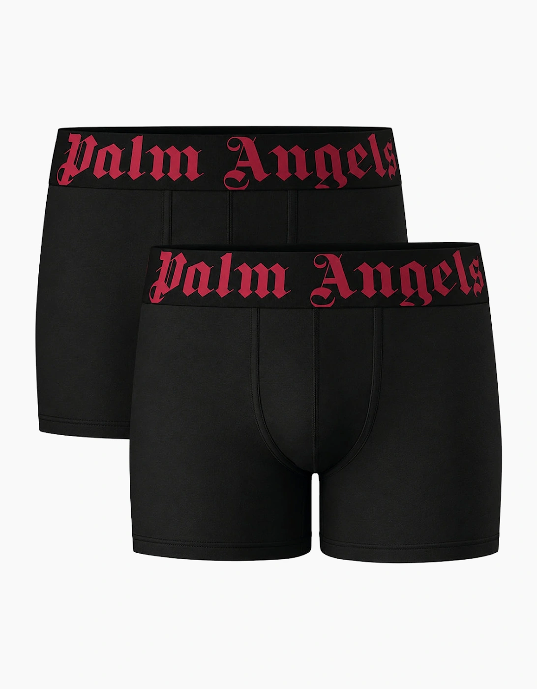 Palm Angels Men's Palm Angels Two-Pack Contrast Logo Black Boxer Shorts