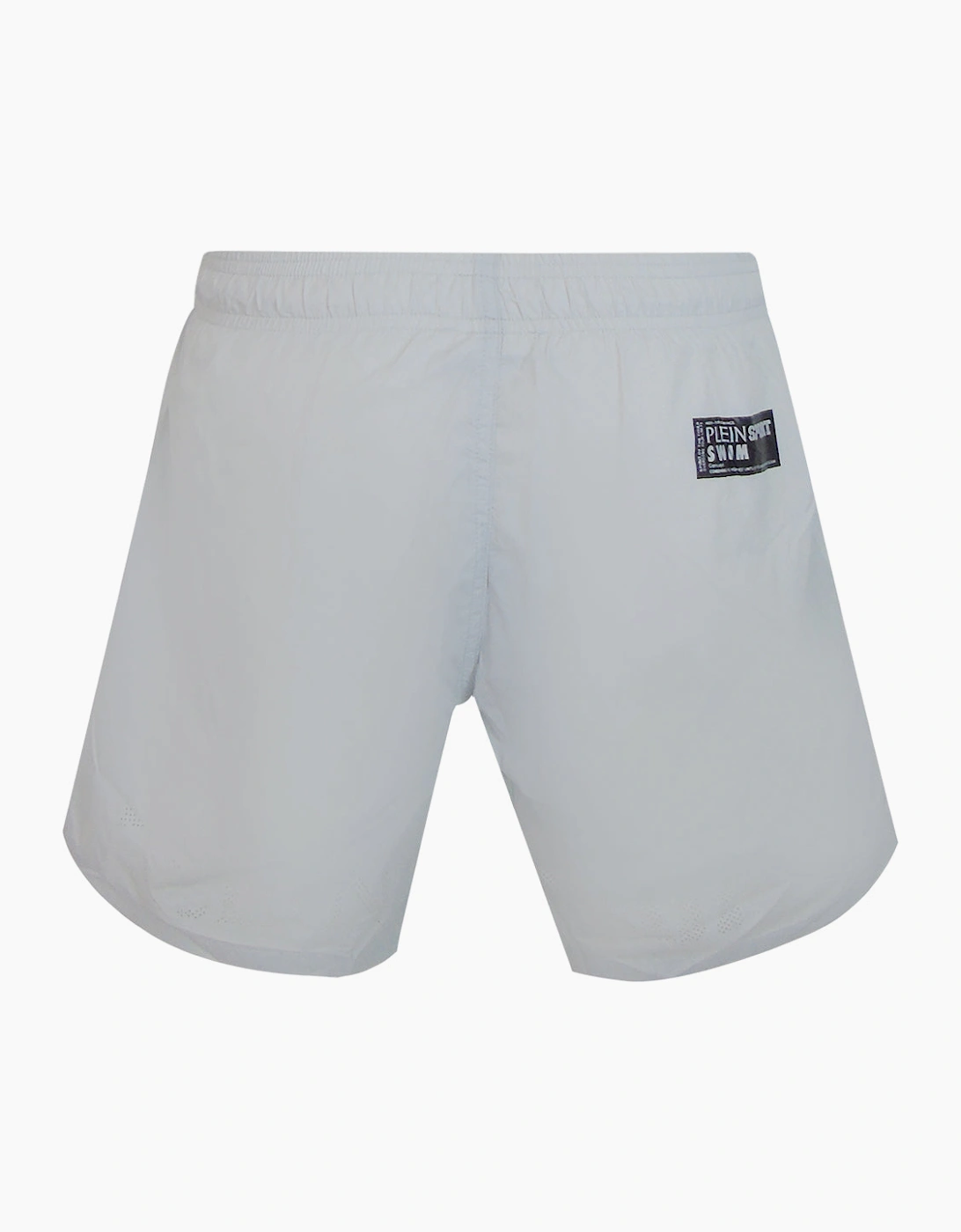 Plein Sport Monotone Logo Medium Boardshort Grey Swim Shorts