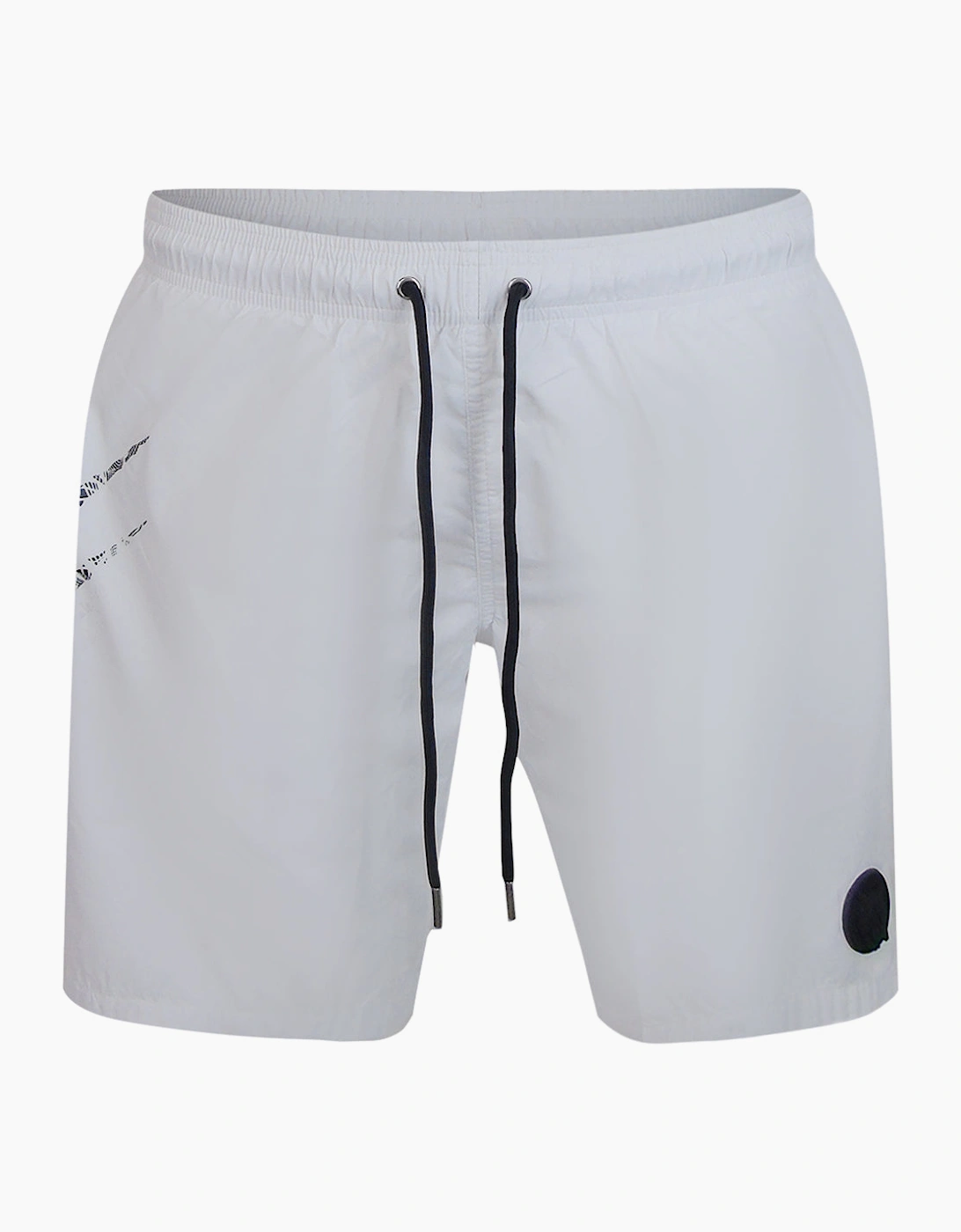 Plein Sport Scratch Logo White Swim Shorts
