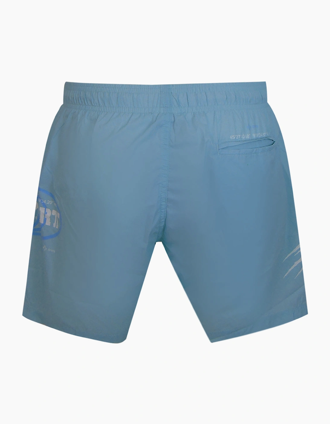 Plein Sport Geo Logo Medium Boardshort Blue Swim Shorts