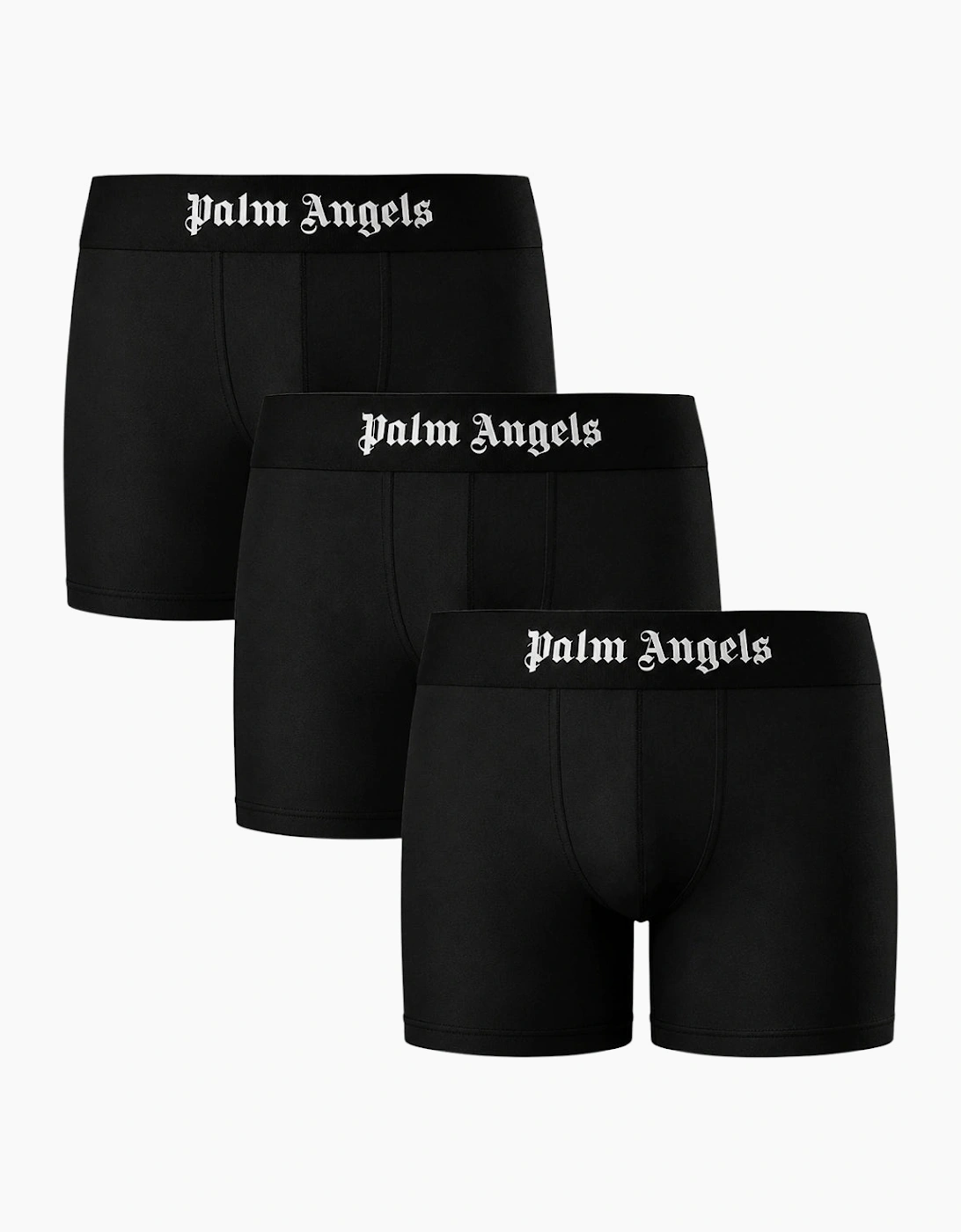 Palm Angels Men's Palm Angels Tri-Pack Black Long Trunk Boxer Shorts