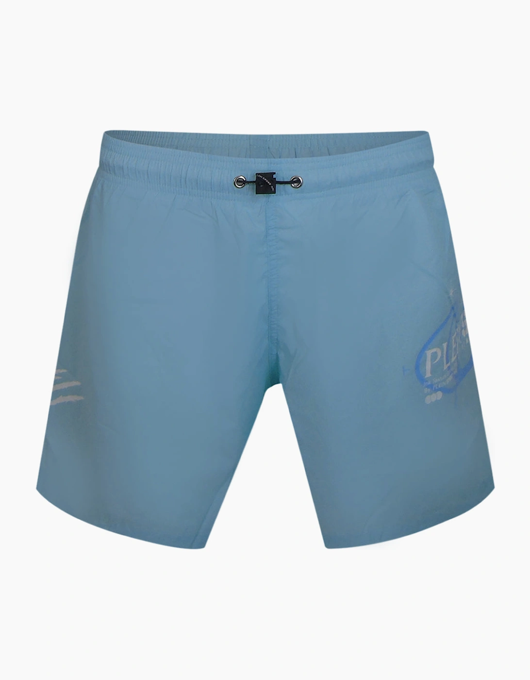 Plein Sport Geo Logo Medium Boardshort Blue Swim Shorts