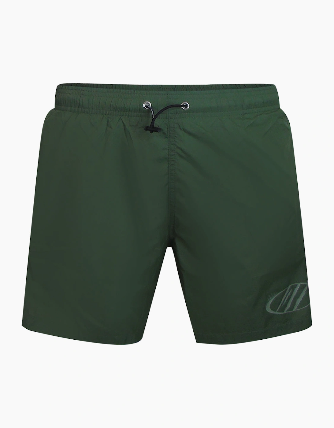 Plein Sport Monotone Logo Medium Green Beach Shorts