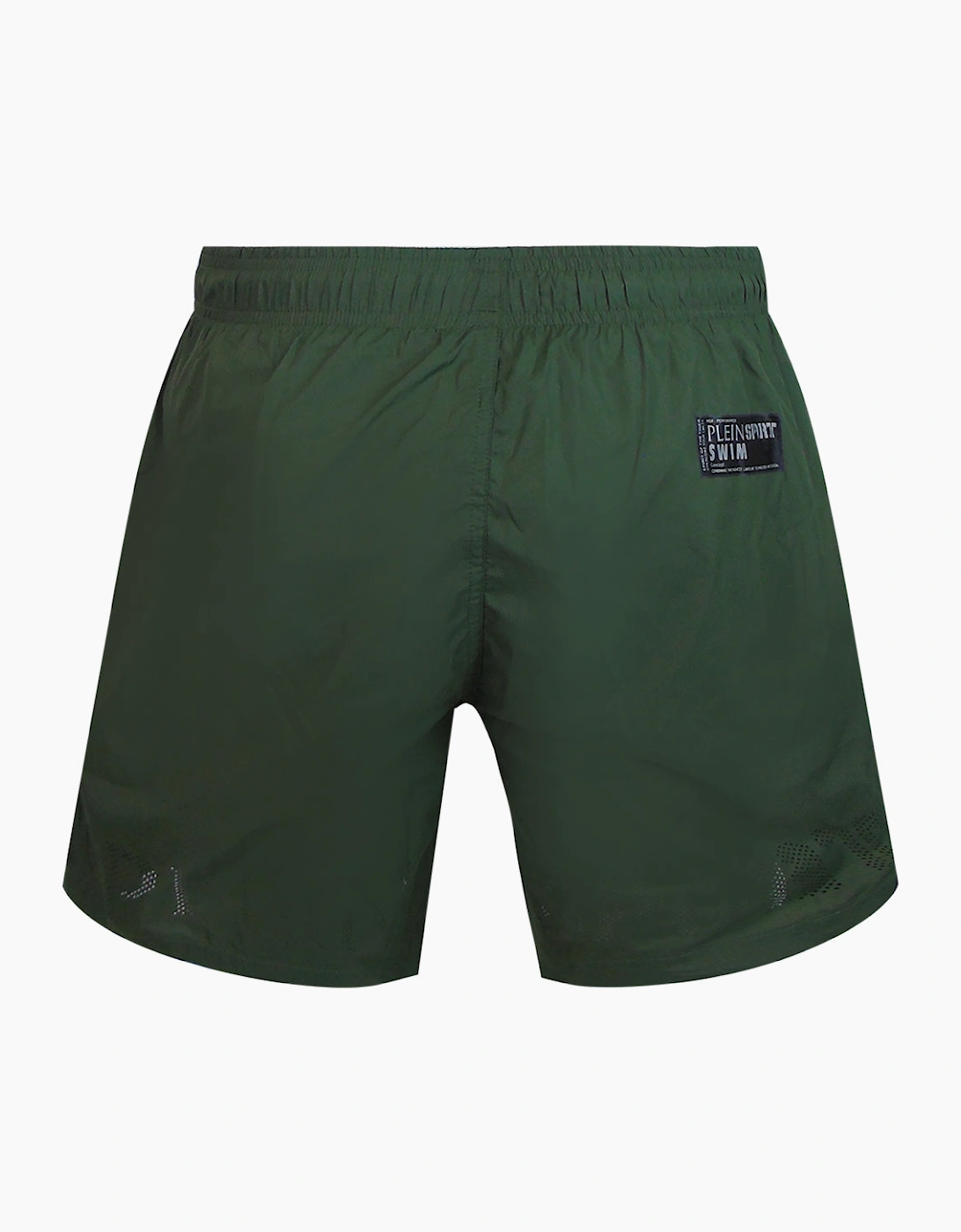 Plein Sport Monotone Logo Medium Green Beach Shorts
