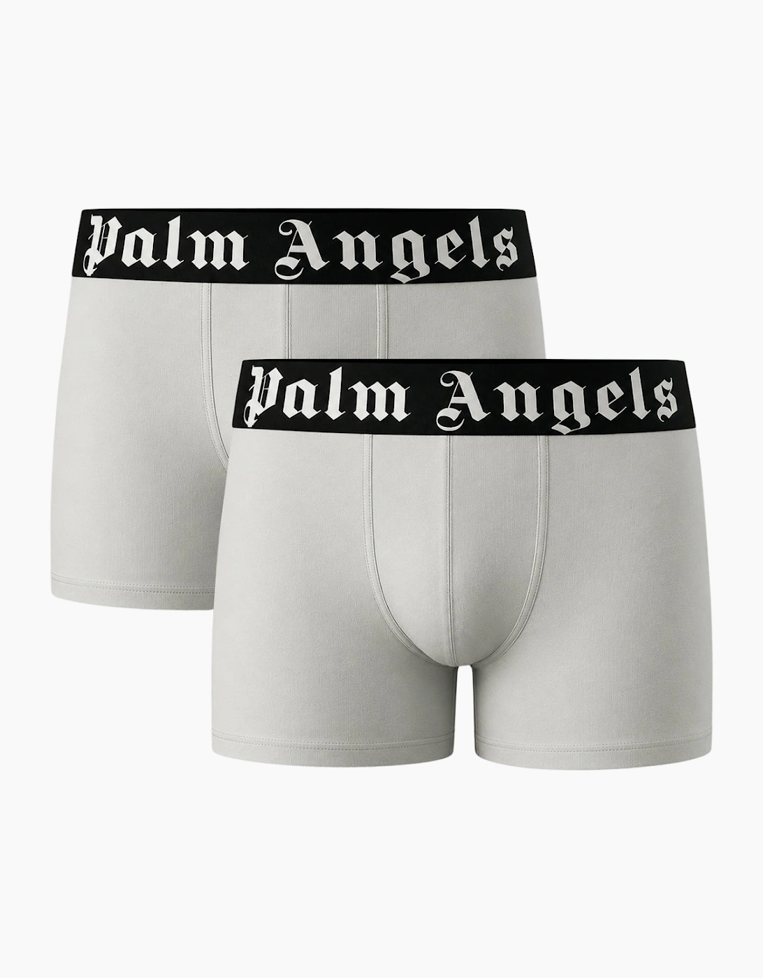 Palm Angels Men's Palm Angels Two-Pack Contrast Logo White Boxer Shorts