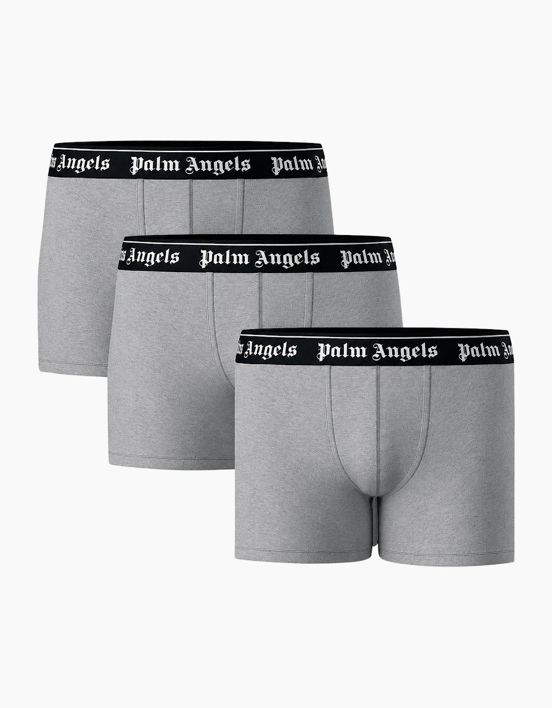 Palm Angels Men's Palm Angels Tri-Pack Classic Logo Grey Boxer Shorts