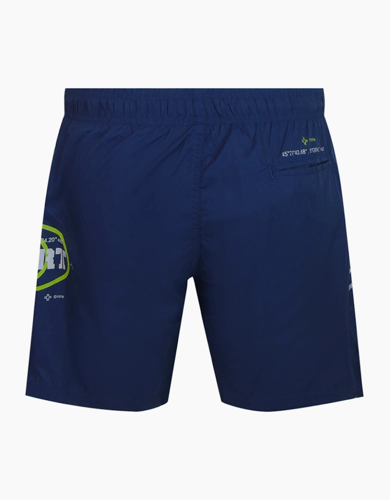 Plein Sport Geo Logo Navy Blue Swim Shorts