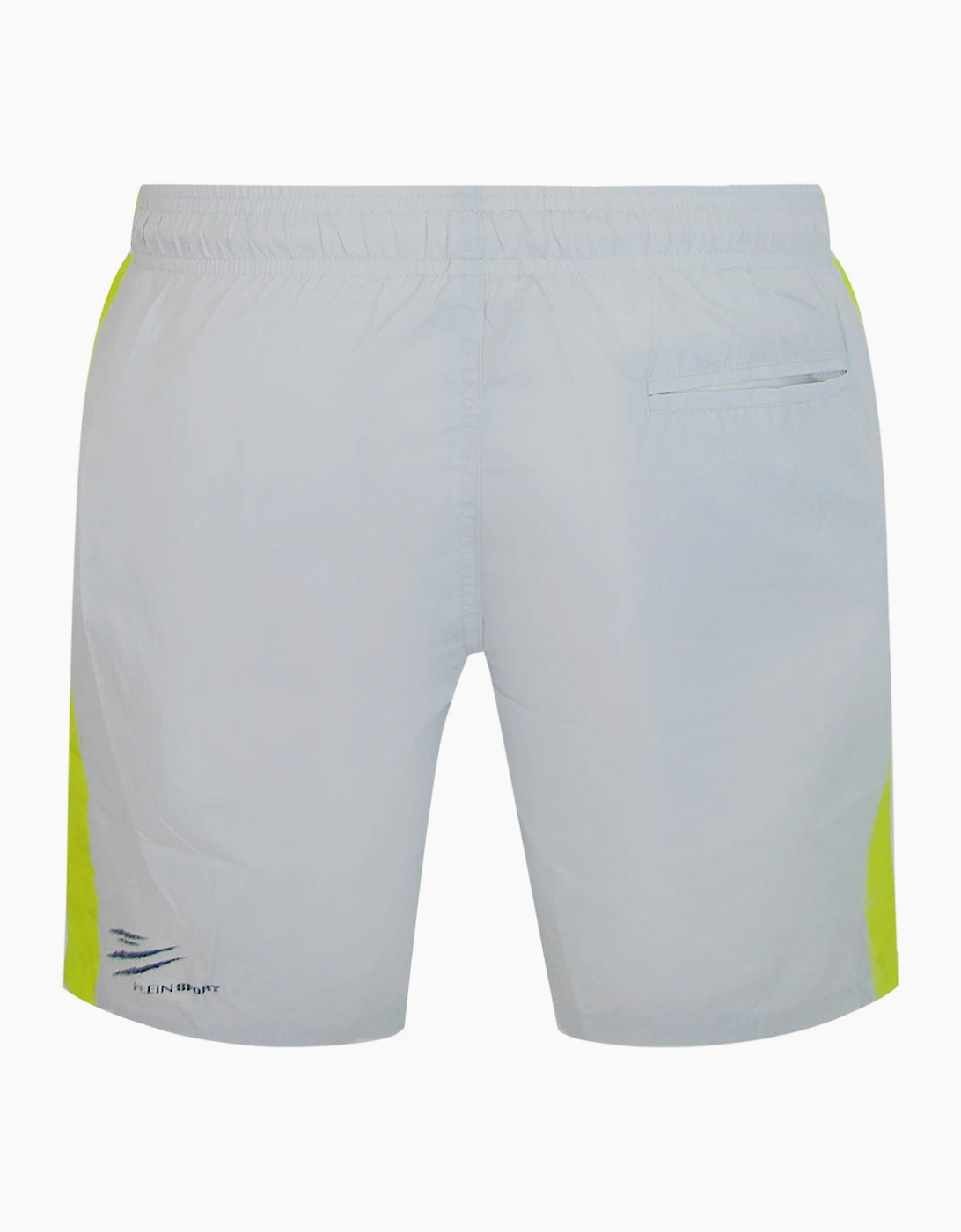 Plein Sport Vertical Logo Long Boardshort Grey Swim Shorts