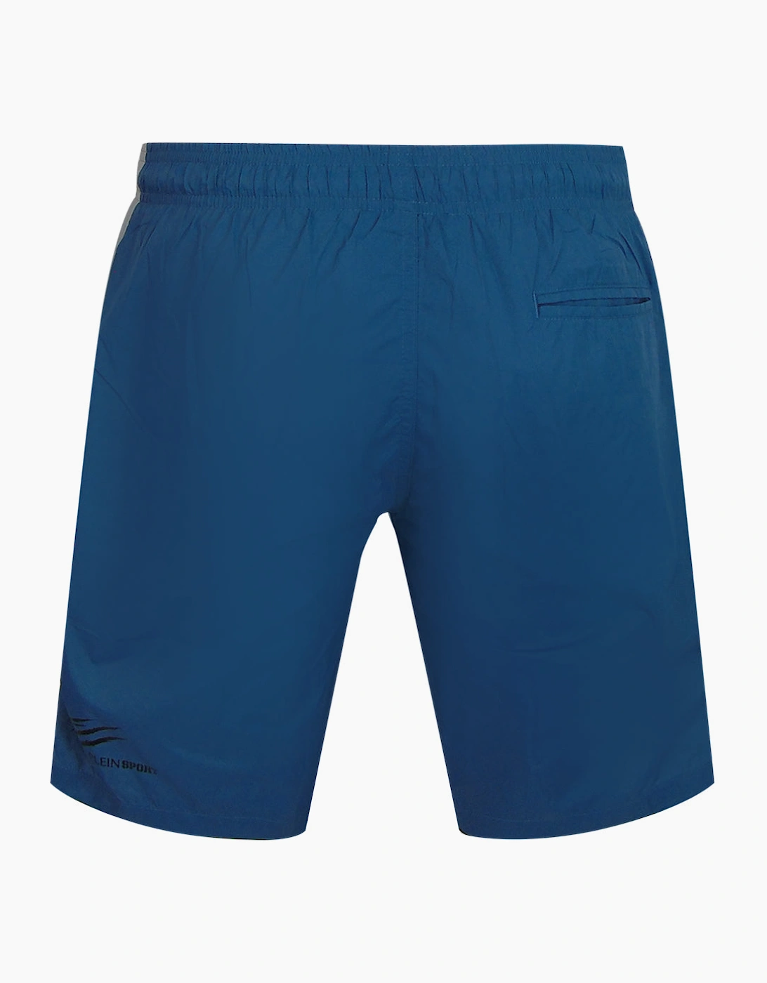 Plein Sport Vertical Logo Long Boardshort Light Blue Swim Shorts