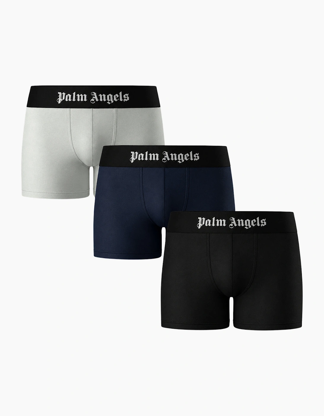 Palm Angels Men's Palm Angels Tri-Pack Assorted Colours Short Trunk Boxer Shorts - Black/Black