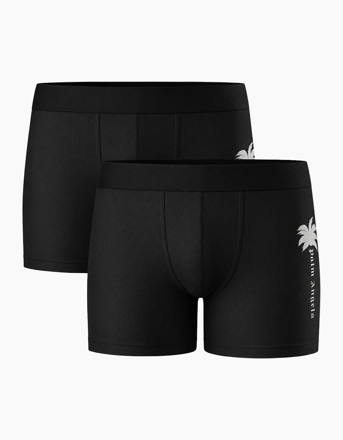 Palm Angels Men's Palm Angels Two-Pack Palm Logo Black Boxer Shorts