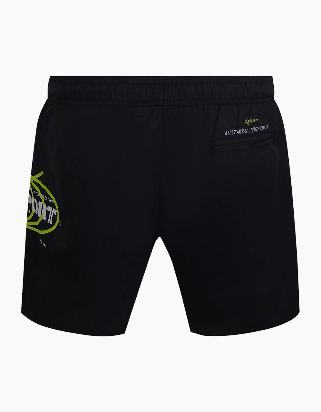 Plein Sport Geo Logo Black Swim Shorts