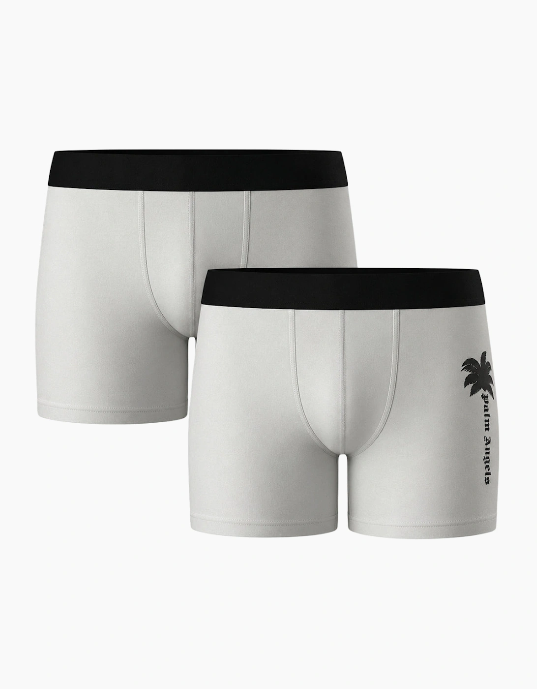 Palm Angels Men's Palm Angels Two-Pack Palm Logo White Boxer Shorts