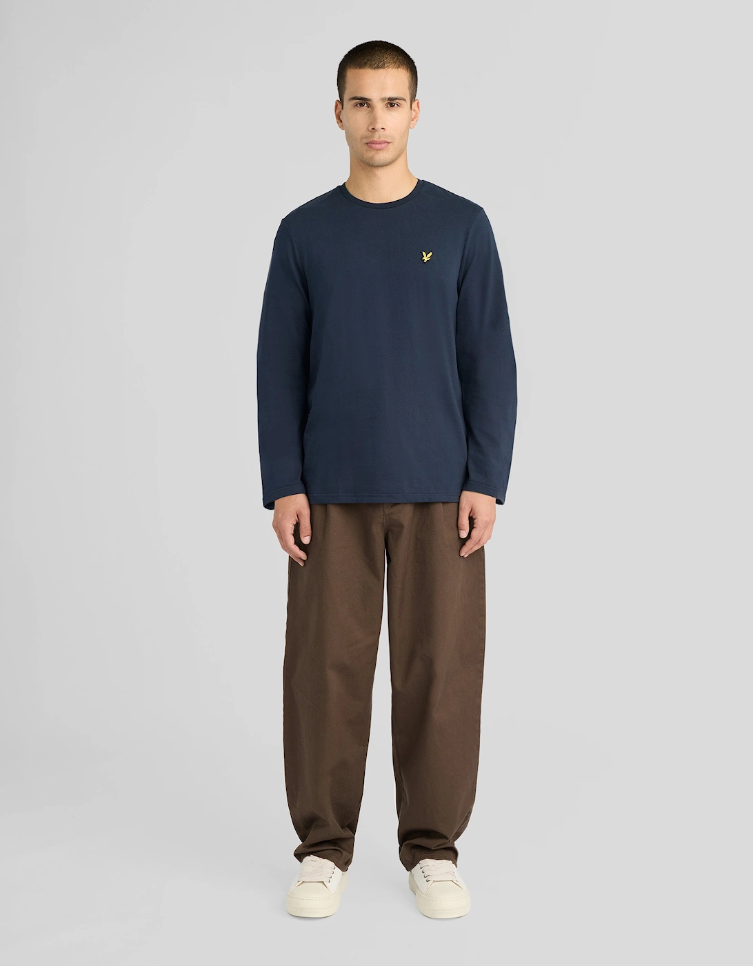 Boxy Long Sleeve Cotton T-Shirt