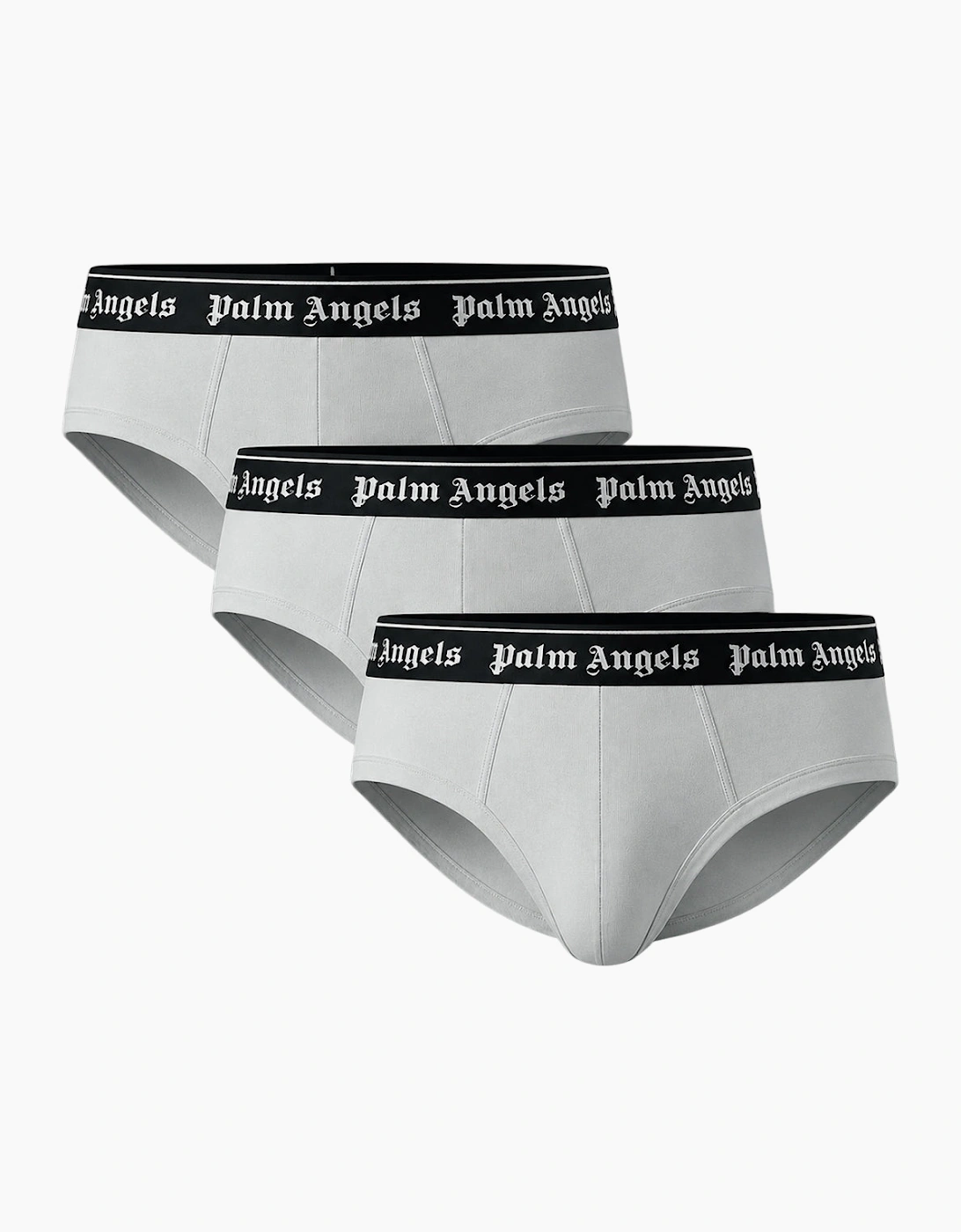 Palm Angels Men's Palm Angels Tri-Pack Classic Logo White Briefs