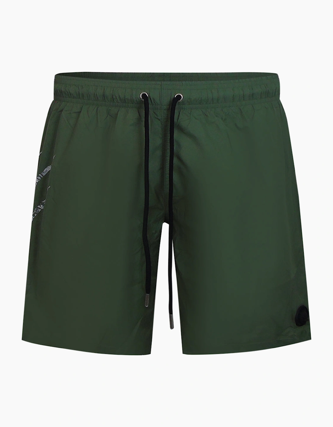 Plein Sport Scratch Logo Long Green Swim Shorts